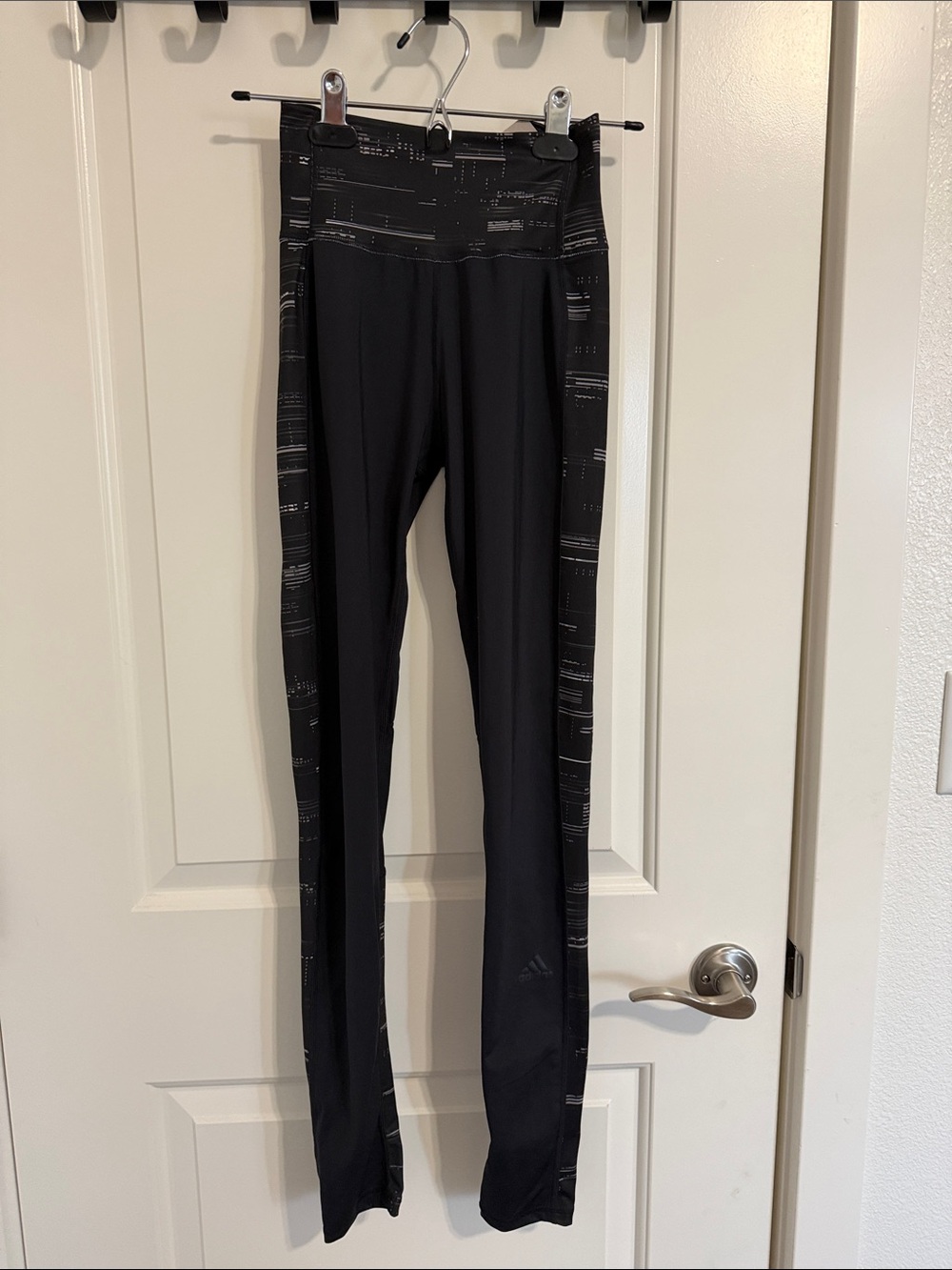 adidas Black Track Joggers with Subtle Striped Panels